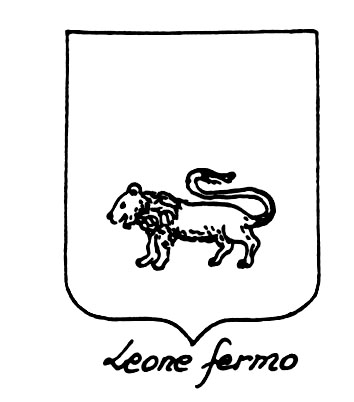 Image of the heraldic term: Leone fermo